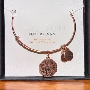 Alex and Ani Rose Gold Future Mrs. Charm Bangle